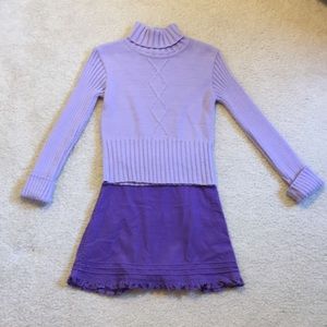 EUC turtleneck and skirt outfit